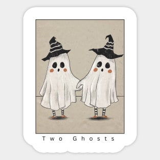 Two Ghosts Sticker